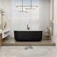 Colour 67''L x 31''W Freestanding Soaking Acrylic Bathtub with Chrome Drain and Overflow