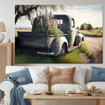 Grange fleur livraison camion VII - camion ramassage d'art mural