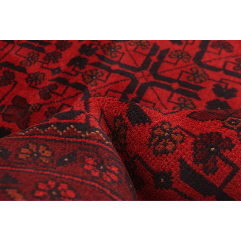 Octaviana One-of-a-Kind 6'7" X 9'8" New Age Wool Area Rug in Red