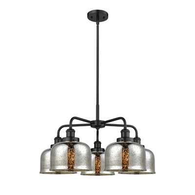 Lustre en verre à 5 lumières Bell