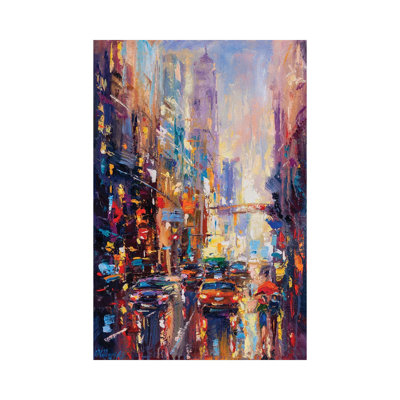 " Abstract Cityscape (New York) II " by Andrej Ostapchuk Painting Print