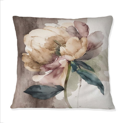 Pivoine Blooming en tons de terre gris IV - Pivoine imprimé