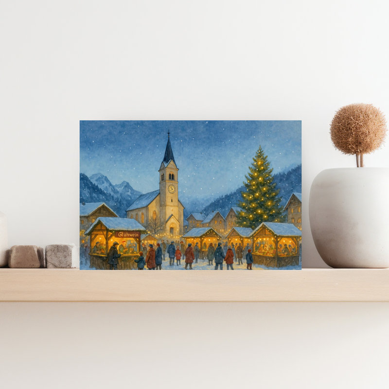 Art contemporain, paysage pacifique romantique serein, H 18 po x l 12 po