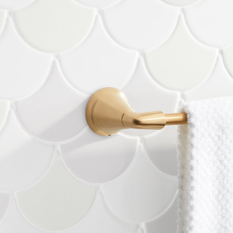 24" Provincetown Towel Bar, Brushed Gold