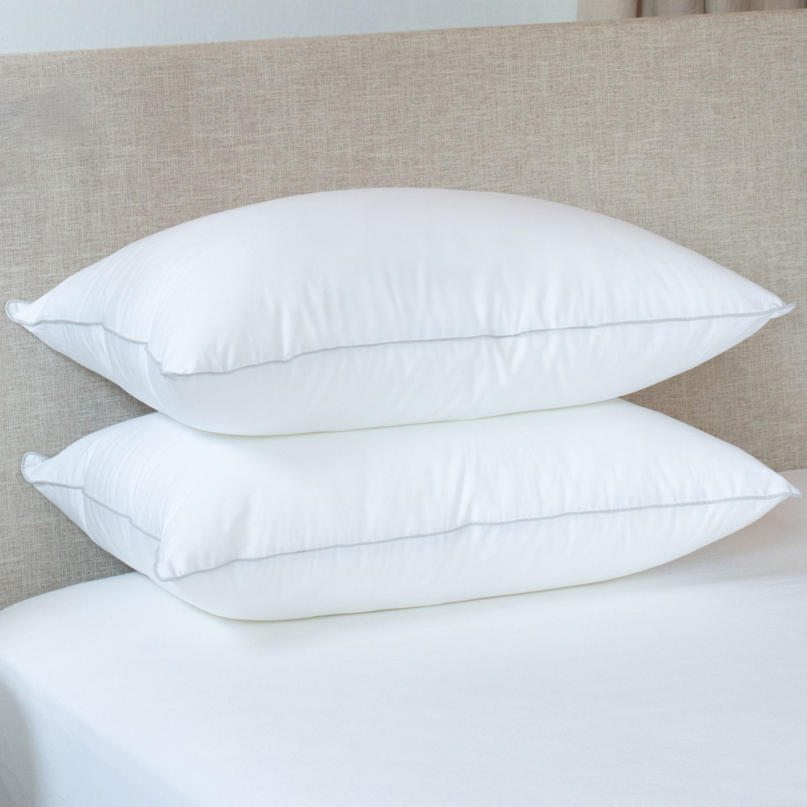 2 Pack Plush Down Alternative Bed Pillow, Standard