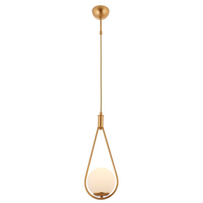 Demps 1 - Light Gold Sphere Pendant