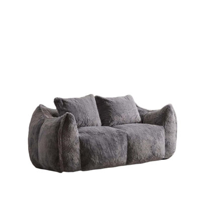 Giant Bean Bag Couch for Adults, Ultra Soft Loveseat Sofa with High-Density Foam, No Assembly Required by Orren Ellis