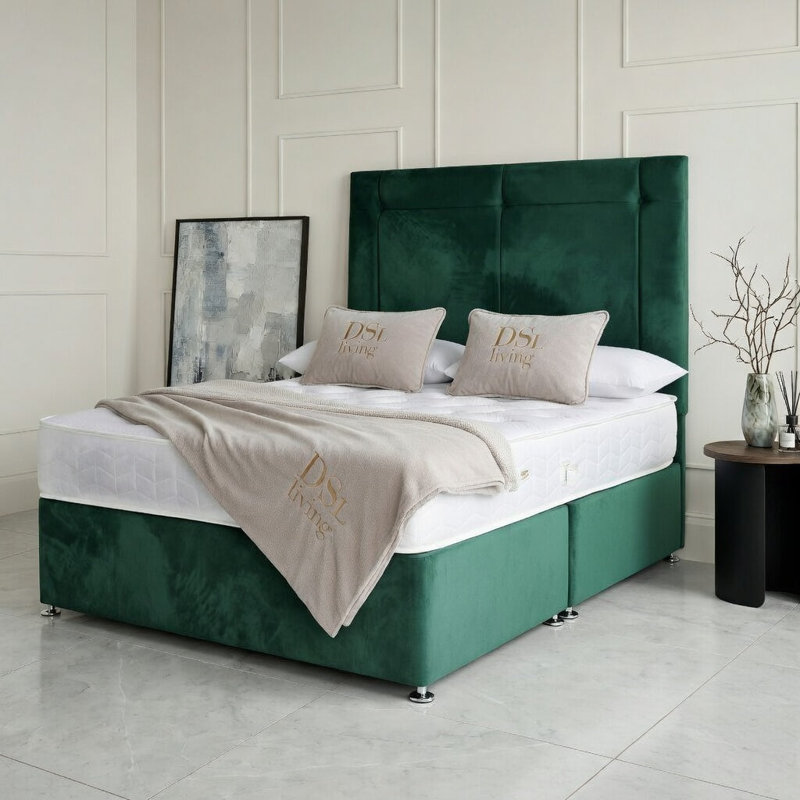 Kingsley Divan Bed, Double, Green