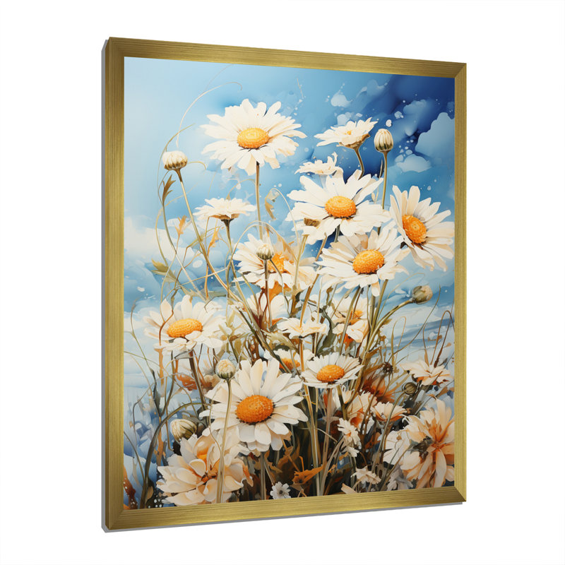 Cederick Meadow Daisy Dreams II sur impression sur toile, H 20 po x l 12 po x P 1 po, Encadrement doré