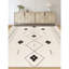 Moroccan Wool Southwestern Area Rug in Ivory/Black-92657844