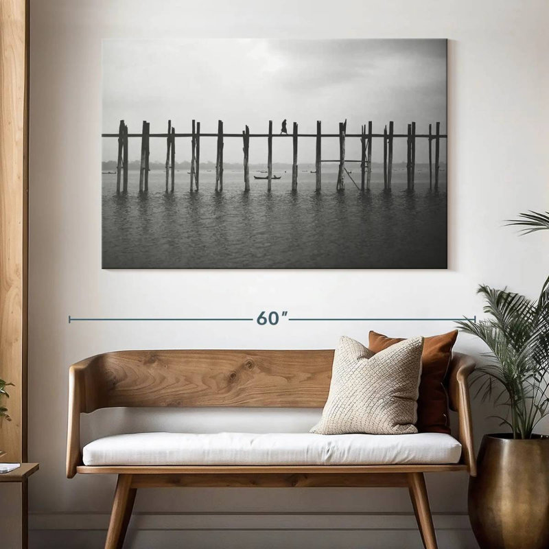 Lilie Crossing U Bein Bridge, H 34 po x l 51 po