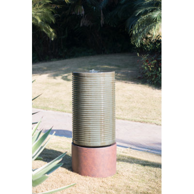 Glassell Hand Crafted Weather Resistant Birdbath Fountain