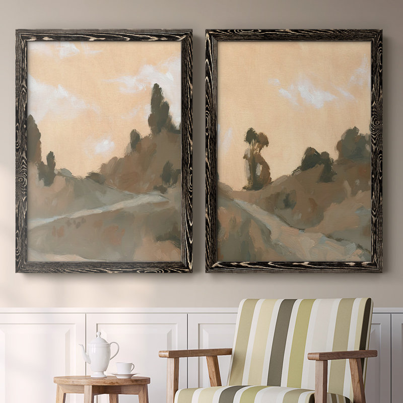 Toile encadrée Hillside, H 27,5 po x l 75 po x P 1,5 po, Noir
