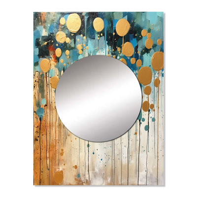 I'll Take It Under Consideration IV - Minimalism Large Mirror, Brown Decorative Wall Mirror, Printed Metal Art