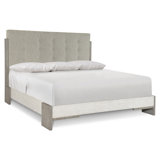 Foundations Upholstered Button Tufted Panel Bed