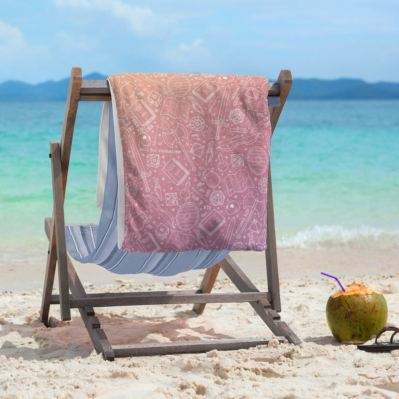 Serviette de plage RPG, Mauve/jaune