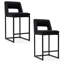 Tabourets de bar 26 po en similicuir rembourrés à hauteur de comptoir avec structure en métal Fresh Look-109486877-124553238