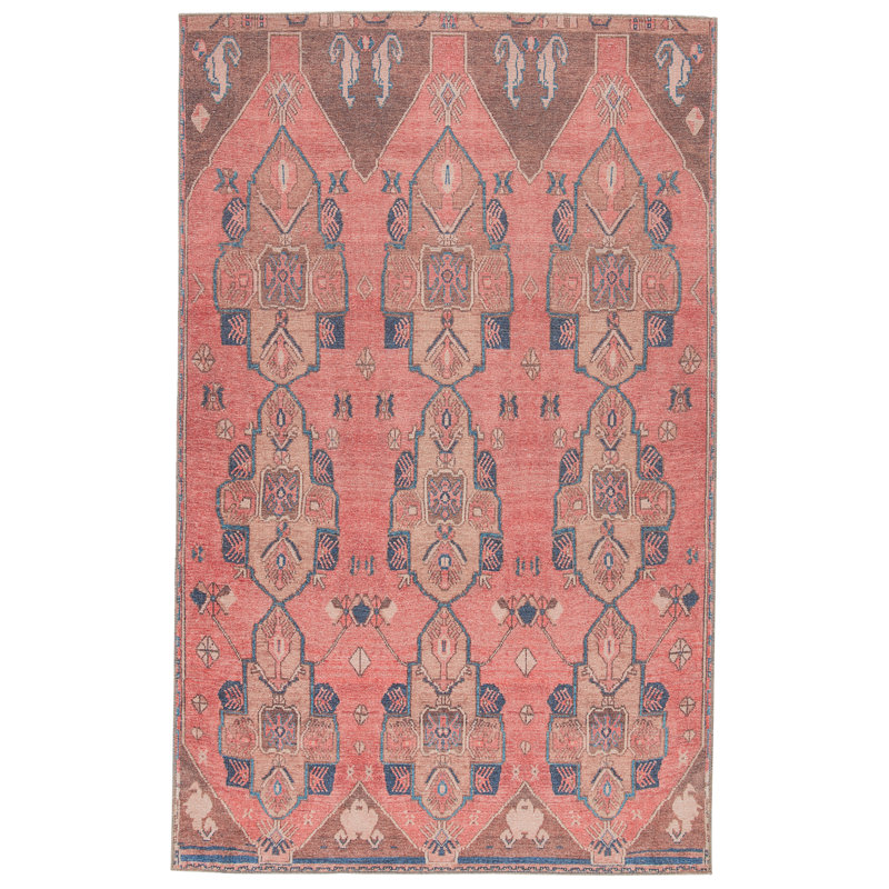 Asuncin Polyester Machine Washable Performance Rug, Rectangle 3'9" x 6'