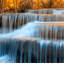 «Autumn Waterfall», reproduction de photo sur verre