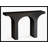 47" Console Table, Wooden Entryway Table Sofa Table With Arch Base