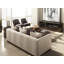 Canapé à accoudoirs en lin 88,75 po Modern Streamline
