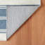 Bowman Machine Printed Polyester Striped Area Rug in Blue/White-1904427610