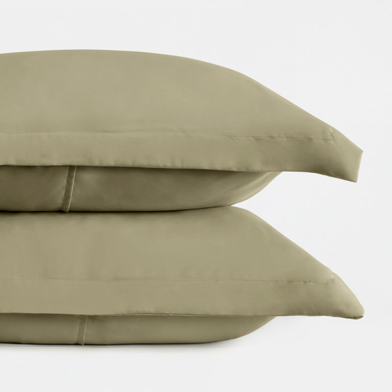 Pillow Shams 2-Pack Microfiber Ultra Soft Bedding, Sage, Standard