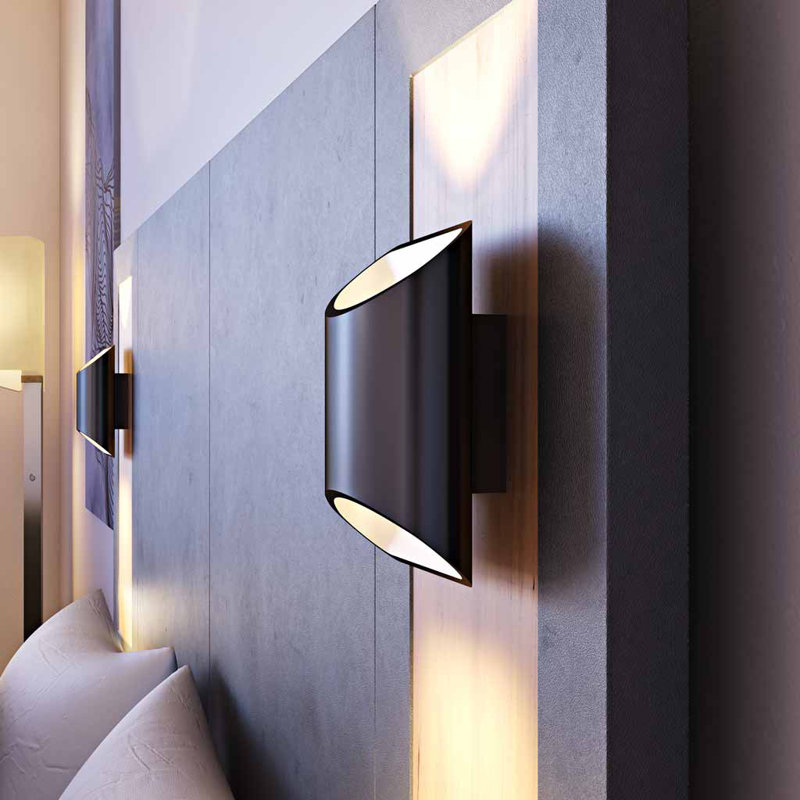 1 - Light LED Flush Mounted Sconce, Black Slate