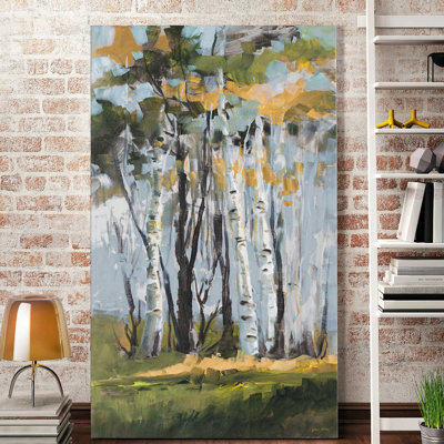 «Birch Trees», reproduction de peinture acrylique