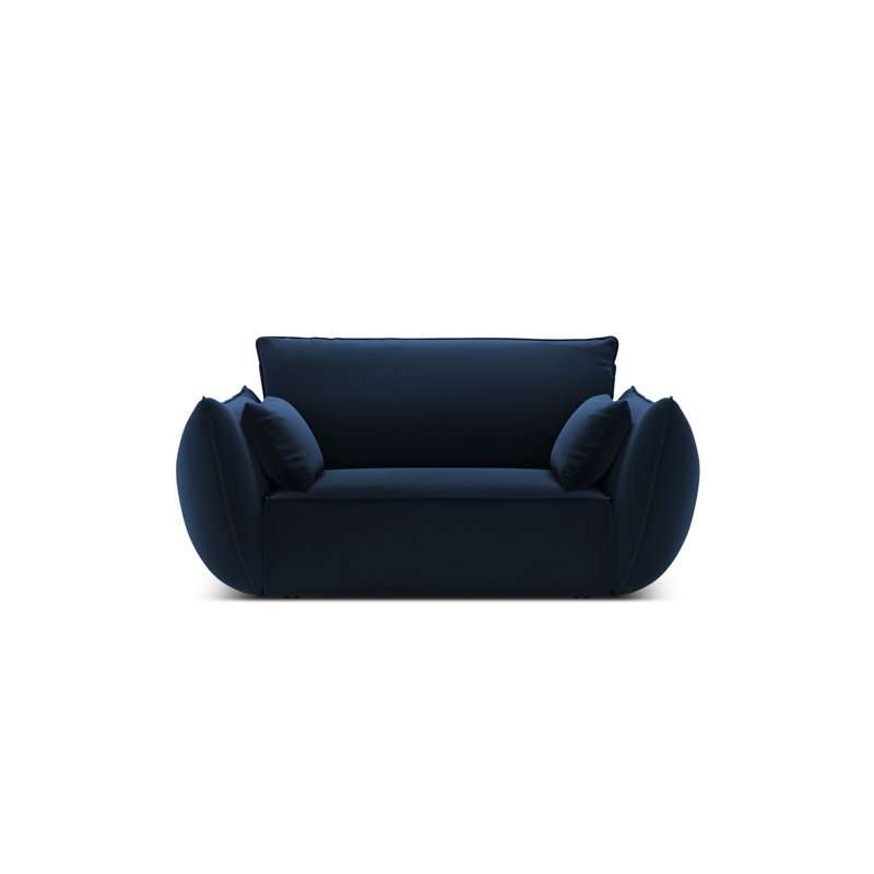 Lindasy Velvet Armchair, Royal Blue 100% Polyester