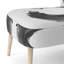 Chaise d'appoint abstraite minimaliste rembourrée à motif abstrait pinceau Zen-726717277