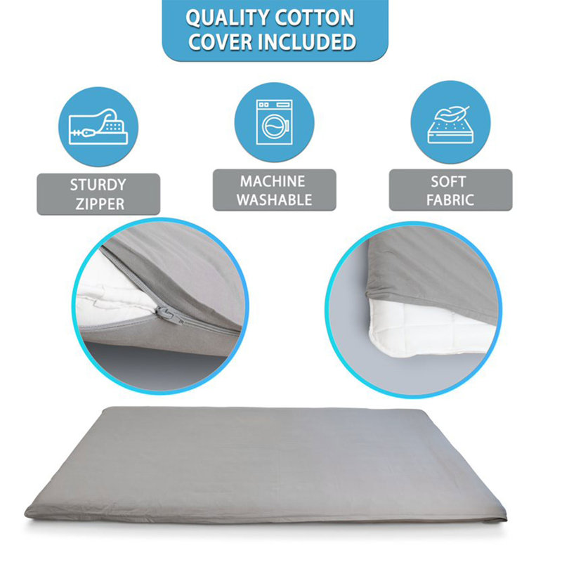 Twin Grey Cotton Shikibuton Floor Mattress