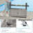 Outdoor Bar Cart With Tempered Glass Top Storage Cabinet & 8 Hooks For Porch-82605898