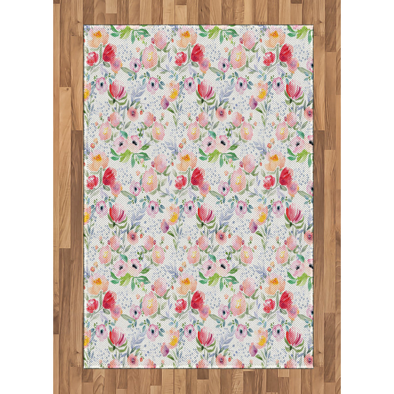 Country High Density Long Fiber Poly Threads Decorative Area Rug Carpet, Rectangle 4' x 5'8"