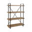 Étagère de rangement à 4 tablettes en bois brun, 47 po x 14 po x 67 po