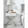 Hausman Elegant Mirrored 1 Drawer Bedside Table