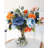16 " Faux in Glass Vase