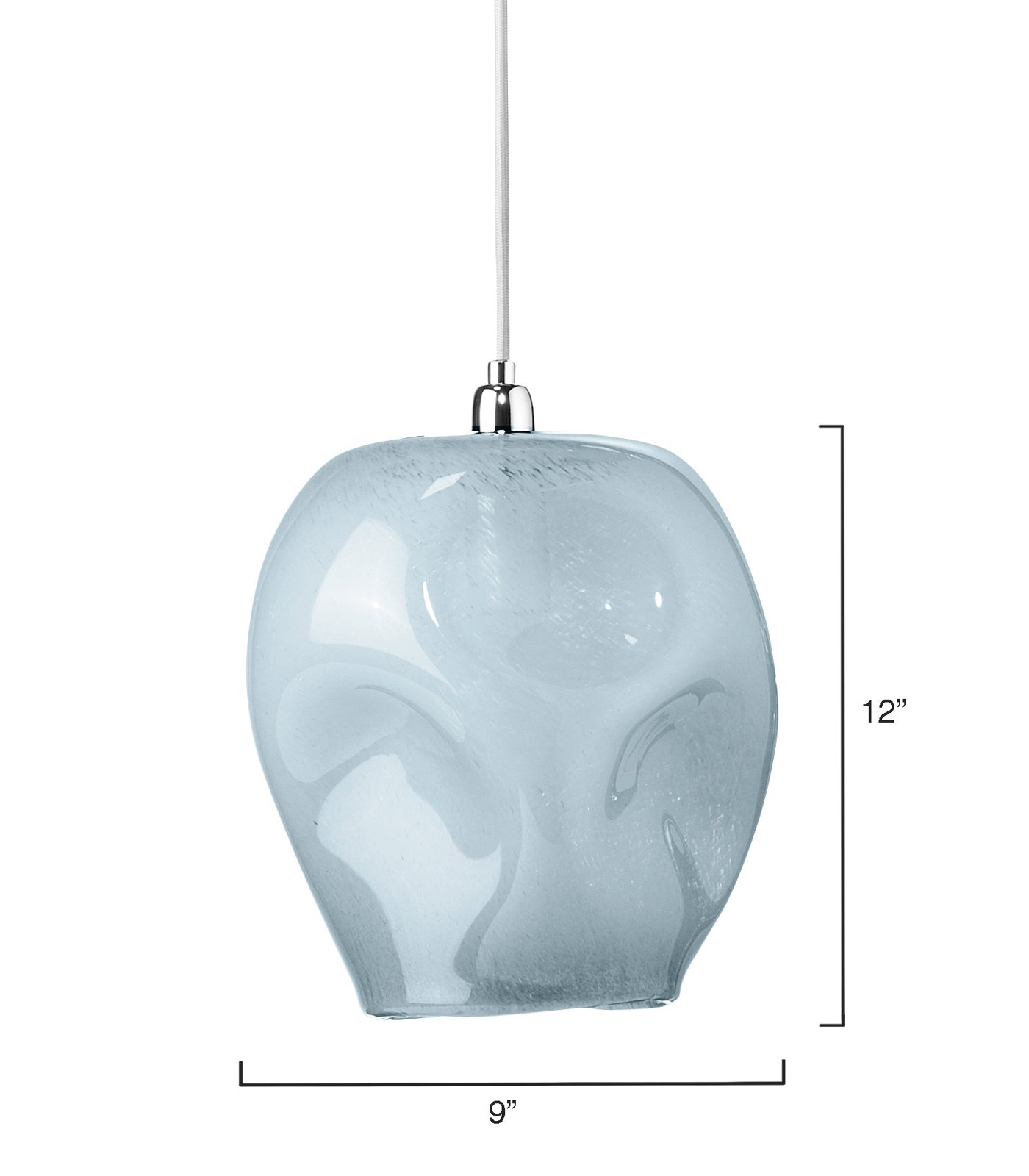 Tyndall Dimmable Single Light Pendant, Cornflower Blue