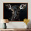 Portrait de cerf noir et blanc - décoration murale cerf-207056446-262688799