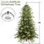 Arbre de Noël 5 pi + PE avec 200 lumières blanches chaudes, 1488 pointes, configuration de branches articulées, base stable, apparence réaliste pour la structure de décoration des Fêtes, support en métal, + PE, festif essentiel
