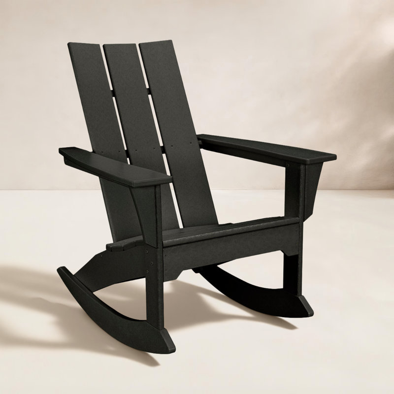 Chaise berçante Adirondack POLYWOOD, Noir