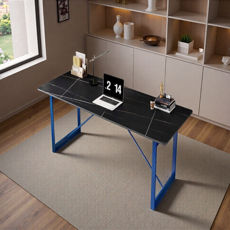 Bureau d'écriture Modern Light, Blanc / noir / bleu, H 29,52 po x l 47,24 po x P 31,49 po