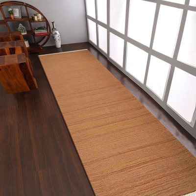 Tapis de couloir en laine tissés à la main et à plat Kilim