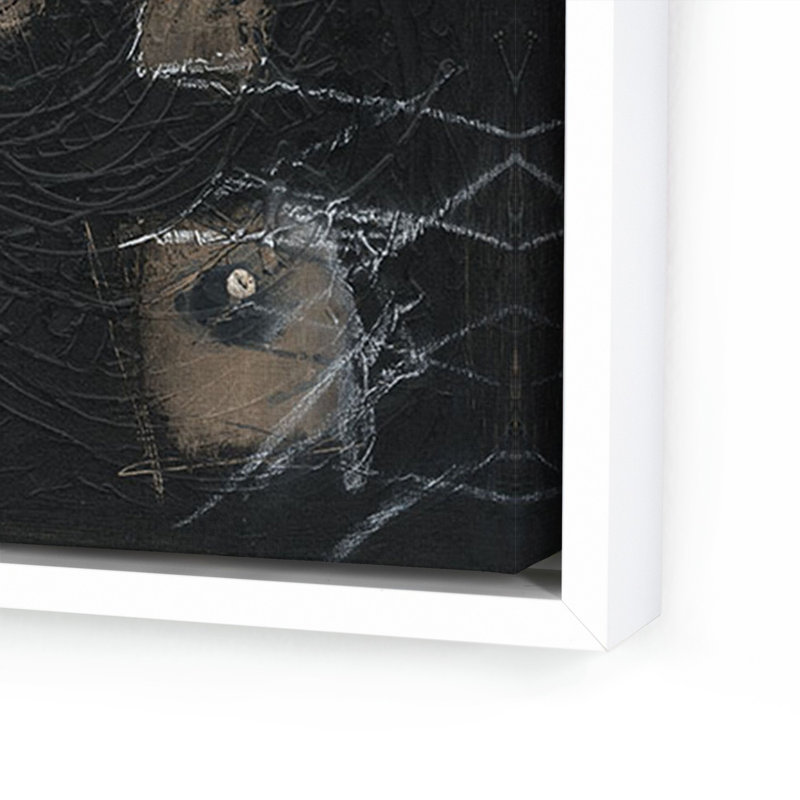 Squared up by Jamie Beckwith - Floater Frame Print on Canvas, White Oak Framed, 48" H x 48" W