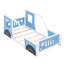 Lit plateforme en bois avec roulettes-1011492292