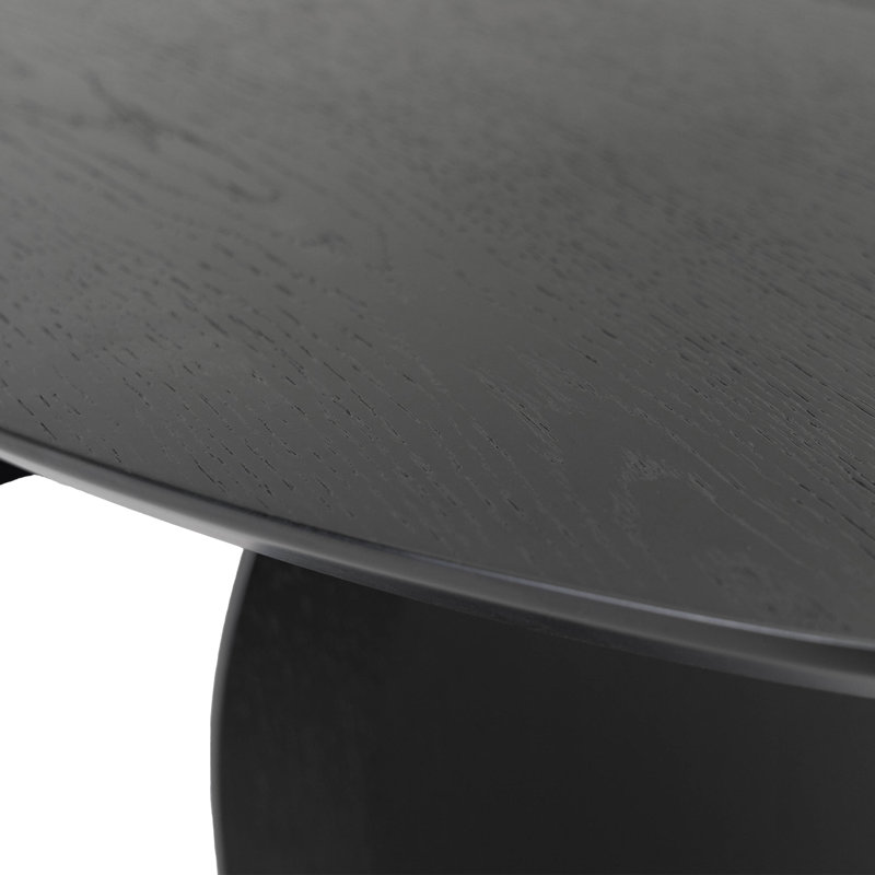 Table d'appoint style Mid-Century moderne avec pieds en bois, Noir, noir, noir, noir