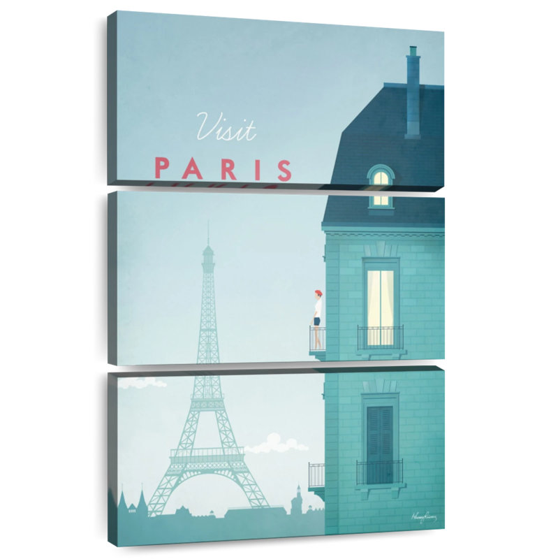 Affiche de voyage rétro Nicci Paris, H 32 po x l 20 po