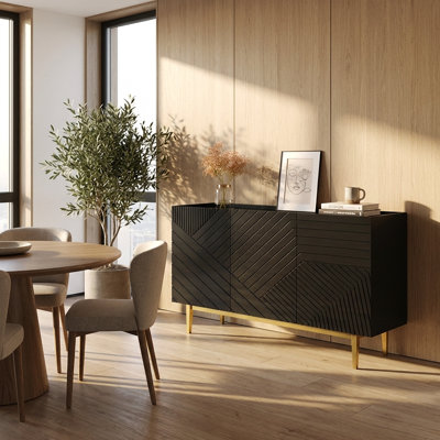 Buffet noir 59,9 "Portillo
