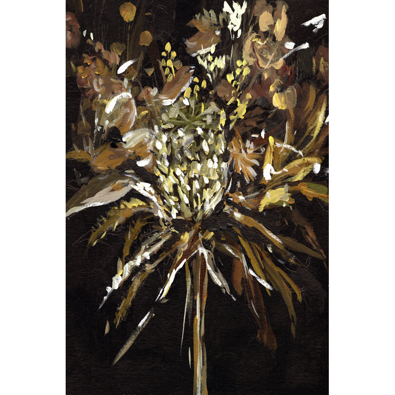 Floral Celebration I by Melissa Wang - Painting, 122cm H x 81cm W, Black Floater Framed