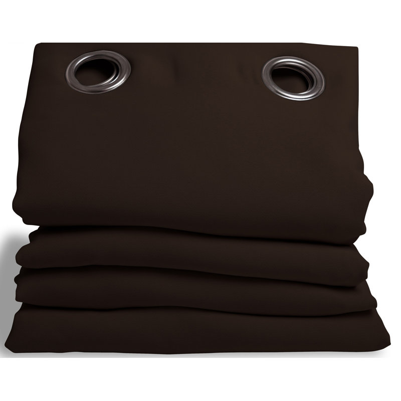 Rauseo Blackout Curtain Single Panel, Chestnut